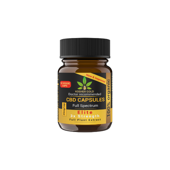 Picture of CBD “ELITE” 10 CAPSULES 25MG/CAP “SOLVENT-LESS PRESSED”
